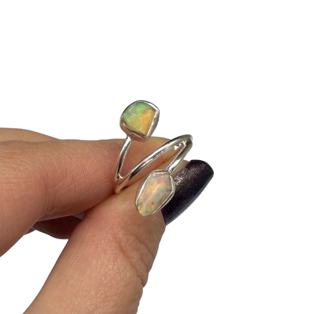 Ethiopian Fire Opal Ring Size 7 Solid 925 Sterlin… - image 4